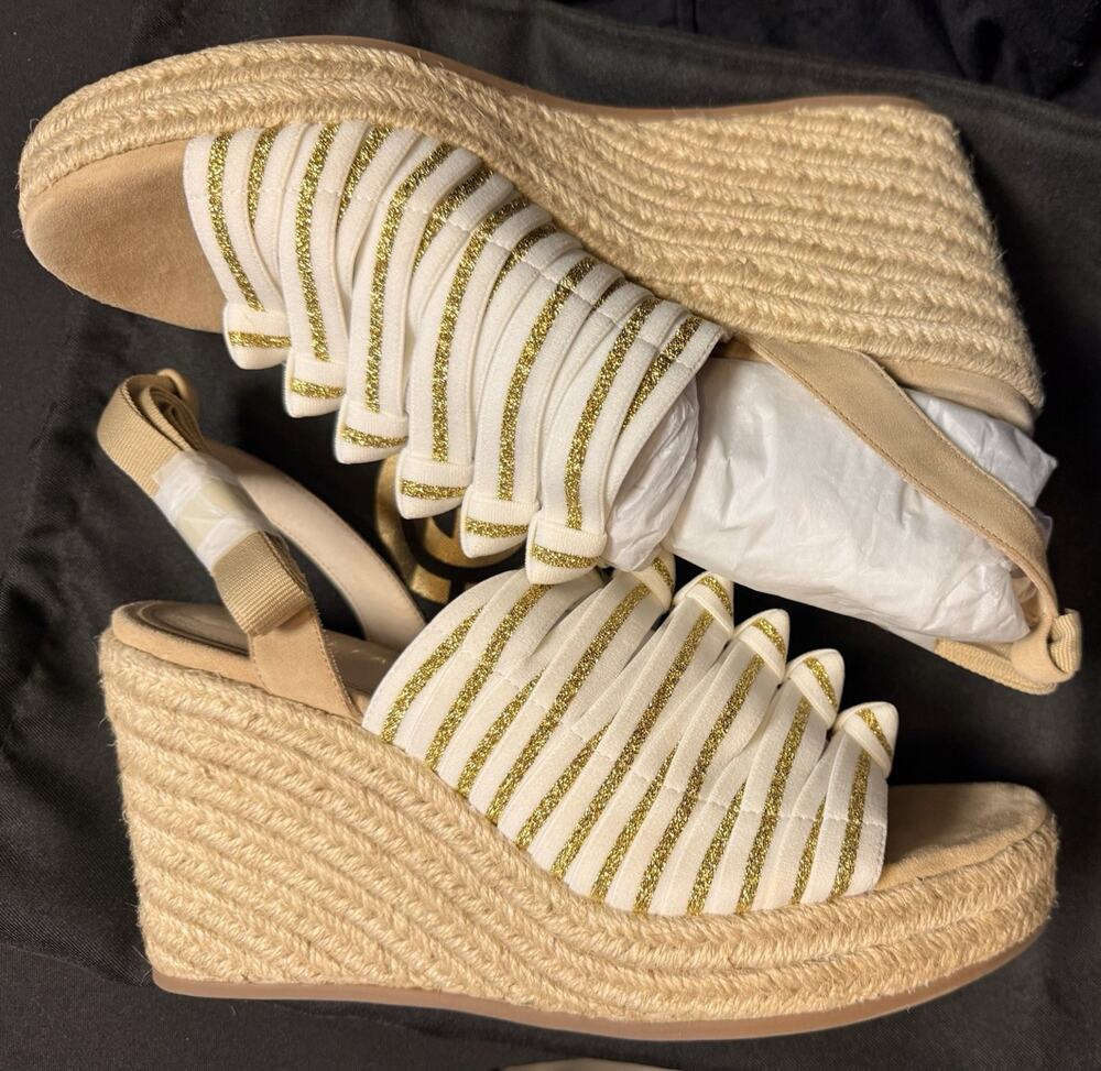 NEW Cecelia New York Espadrille Wedge Slingback Sandals 8.5